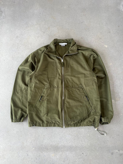 Y2K Nike Green Windbreaker Zip-Up Jacket [M]
