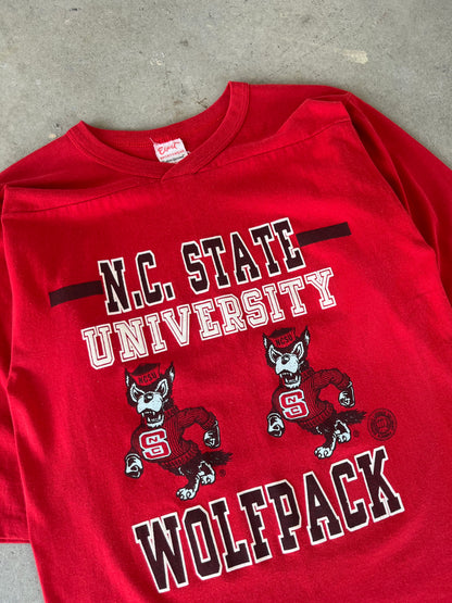 1980s NC State Univ. Wolfpack 3/4 Sleeve T -Shirt [M]
