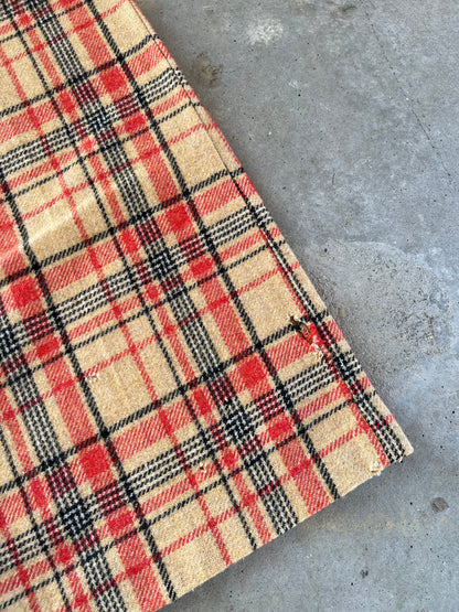 1970’s Wool Flared Plaid Pants [28x28]