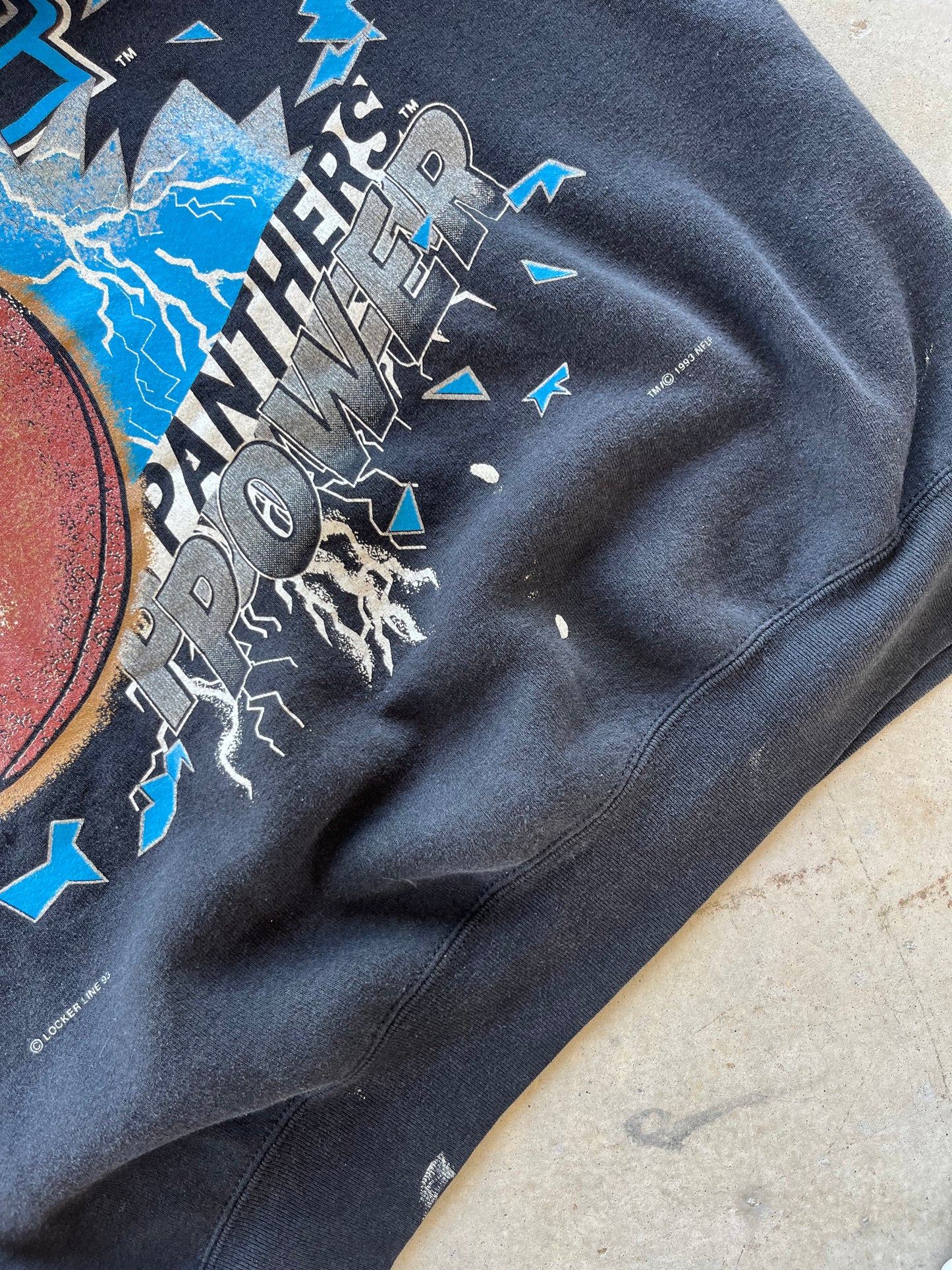 1993 Carolina Panthers Lightning Crewneck [XL]