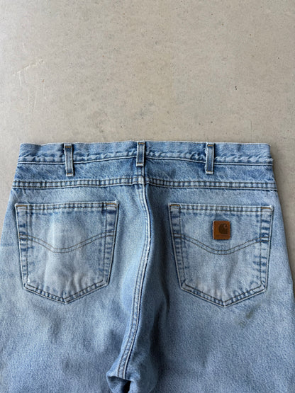 00’s Carhartt Denim Insulated Work Pants [34x32]