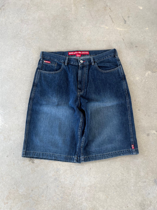 Y2K Ecko Unltd. Dark Wash Baggy Shorts [36]