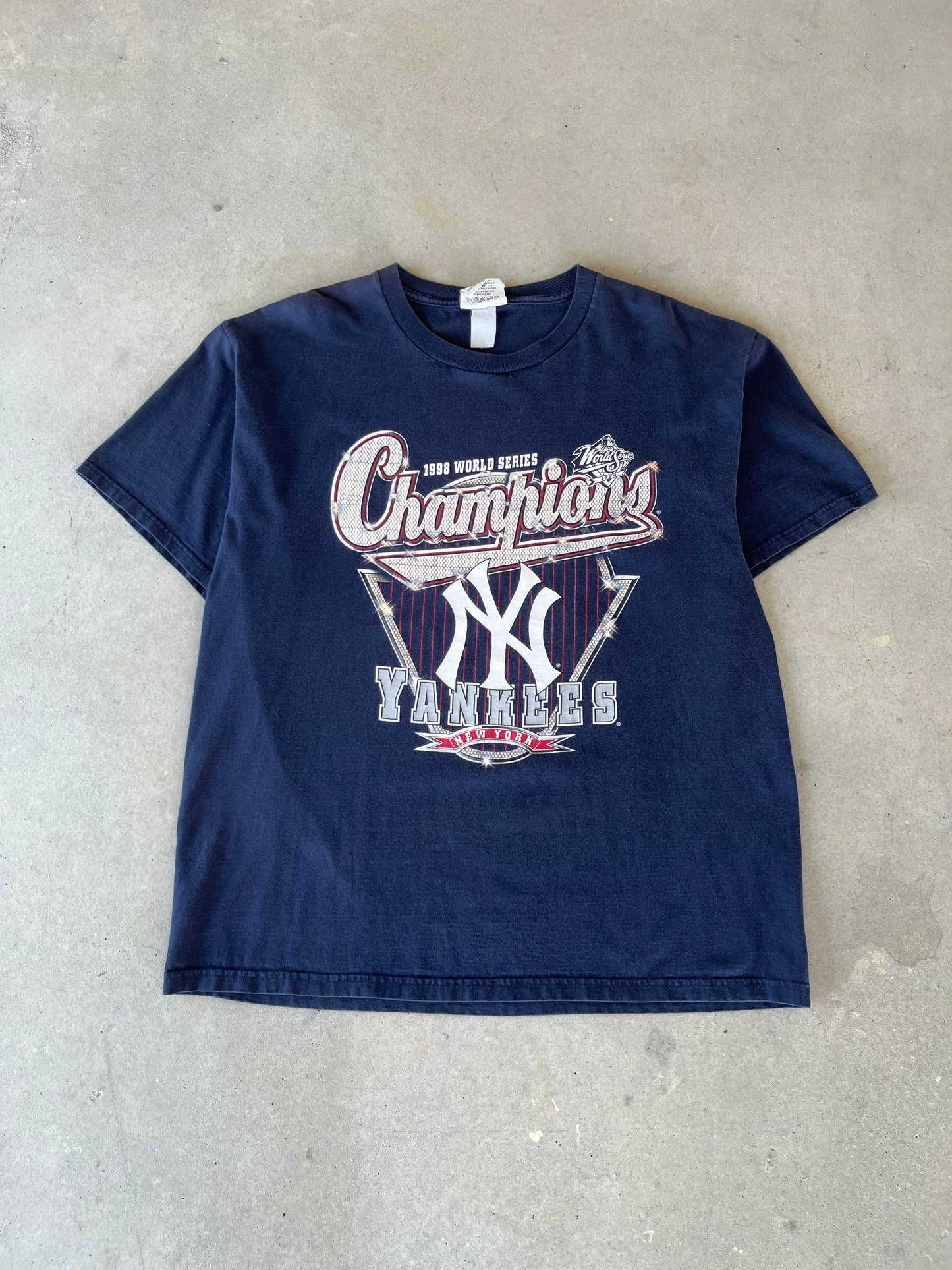 1998 New York Yankees World Series T-Shirt [XL]