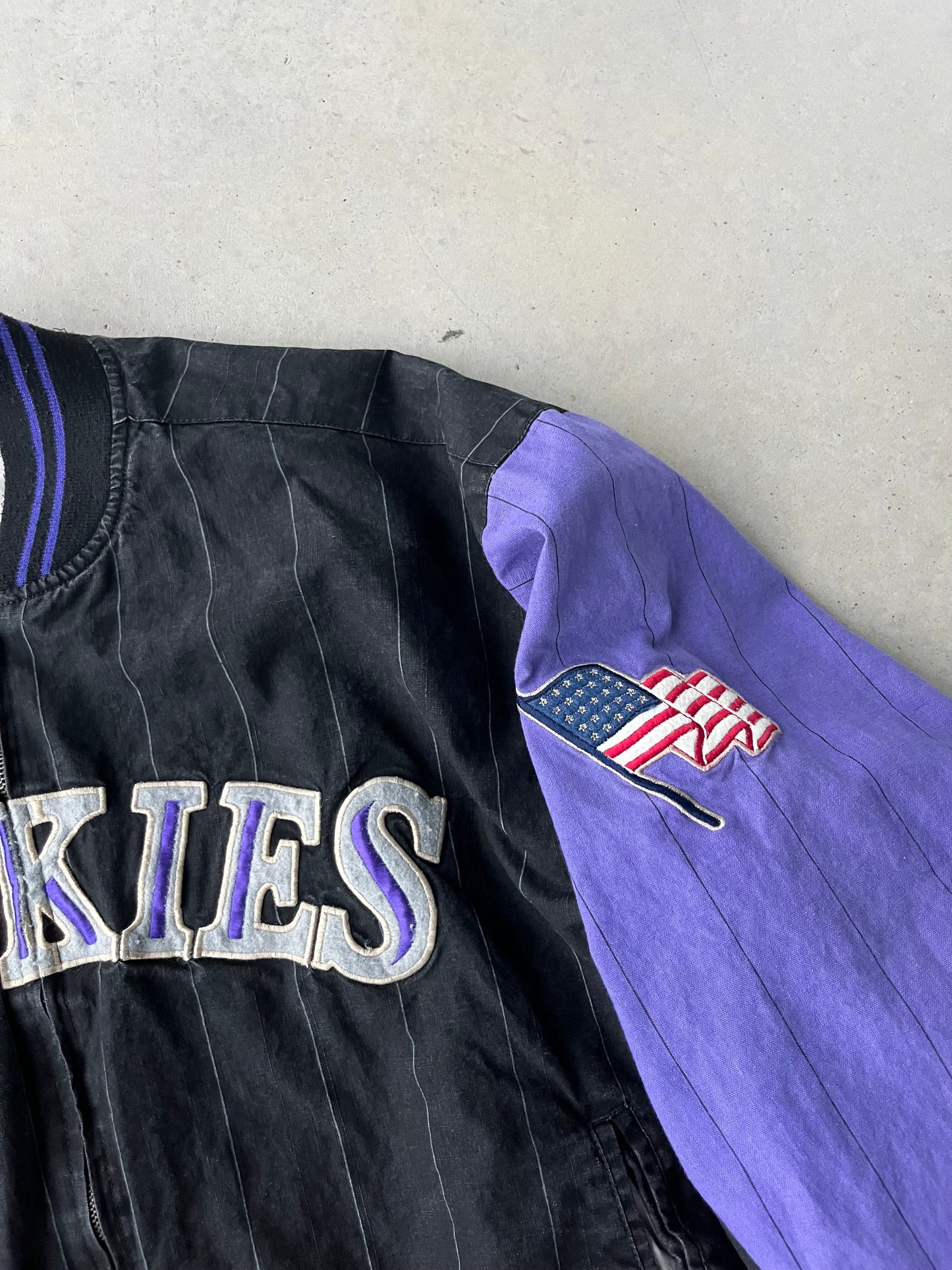 90s Colorado Rockies Mirage MLB Reversible Jacket [L]