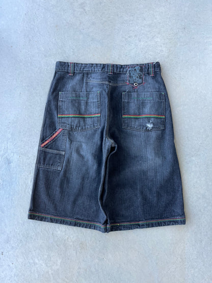 Y2K Mecca Black Baggy Shorts [36]