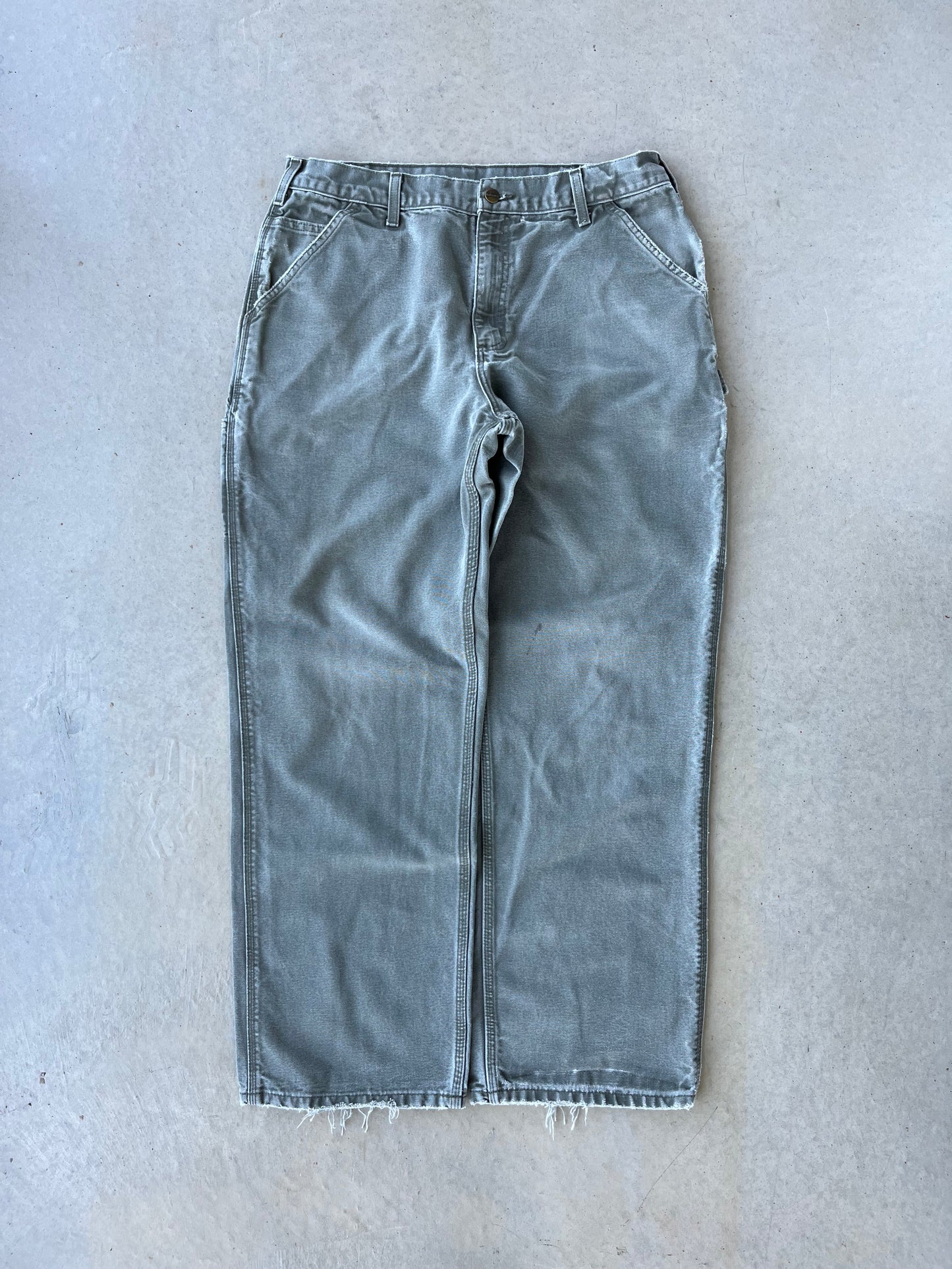 90’s Carhartt Faded Green Work Pants [34x30]