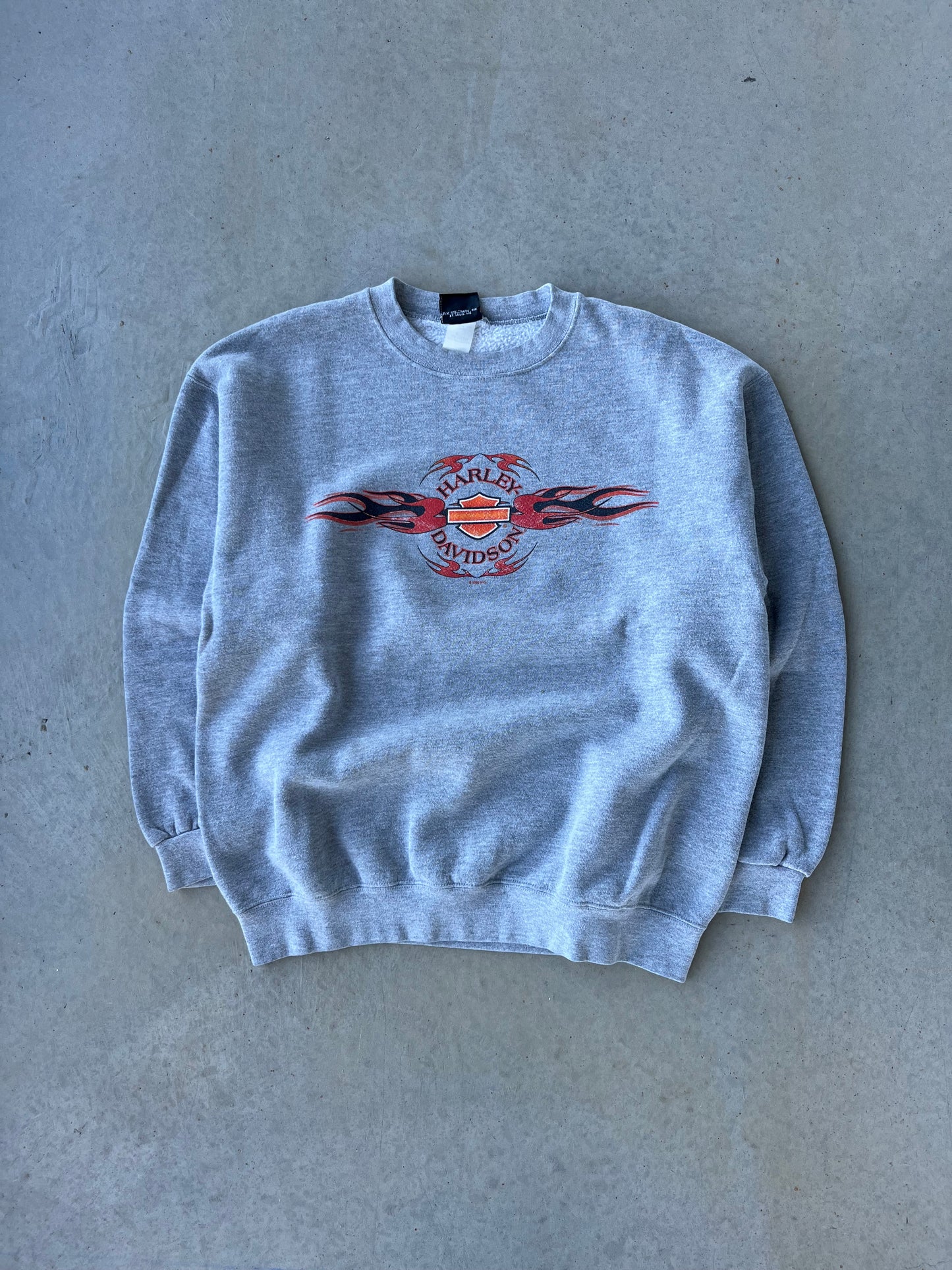 ‘02 Harley Davidson Flame Crewneck [L]