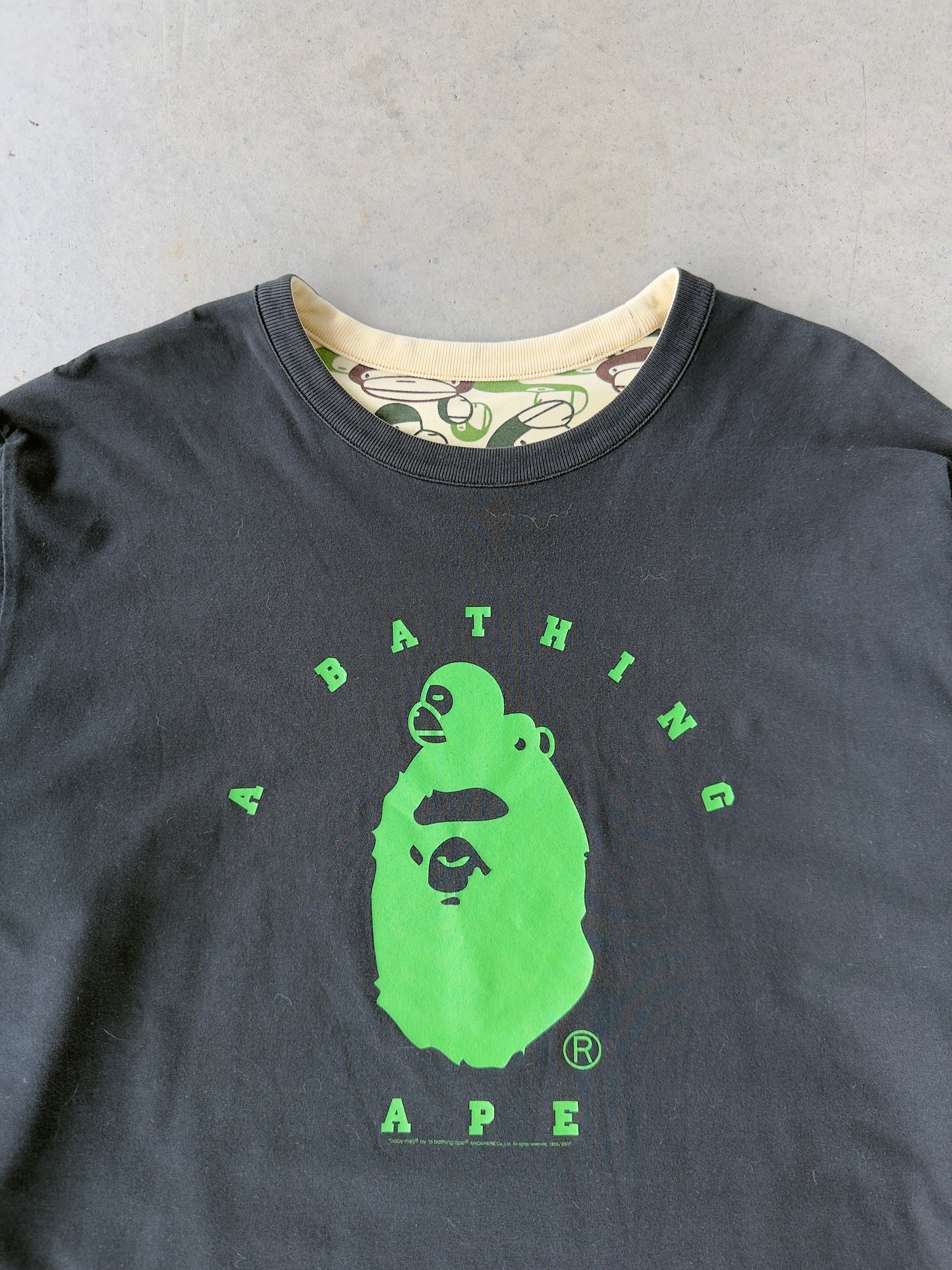 2000’s A Bathing Ape Baby Milo Camo Reversible Long Sleeve [XL]