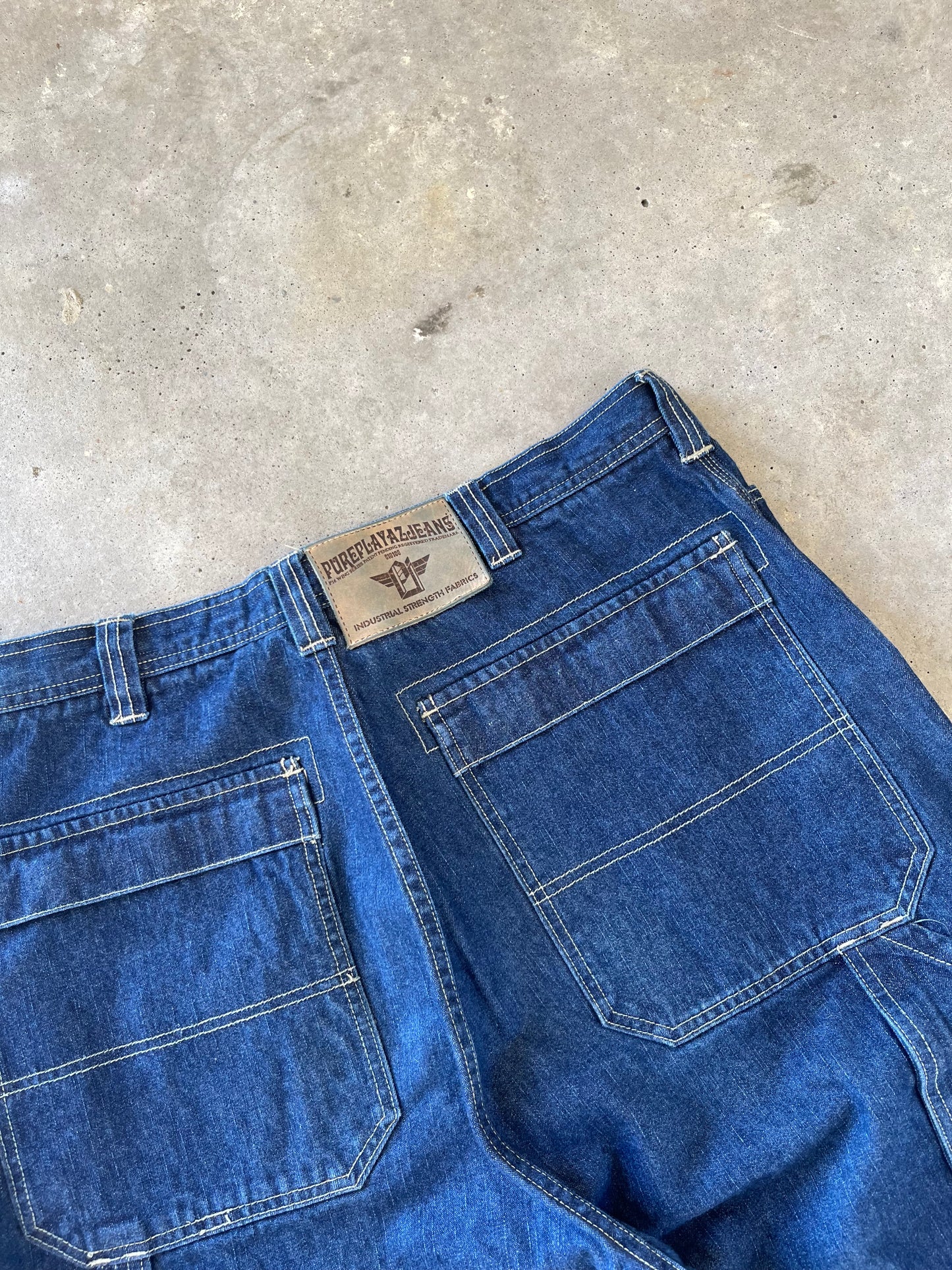 Y2K Pure Playaz Denim Baggy Shorts [36]