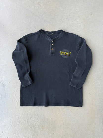 90’s Semper Fi Marines Long Sleeve Thermal [M]