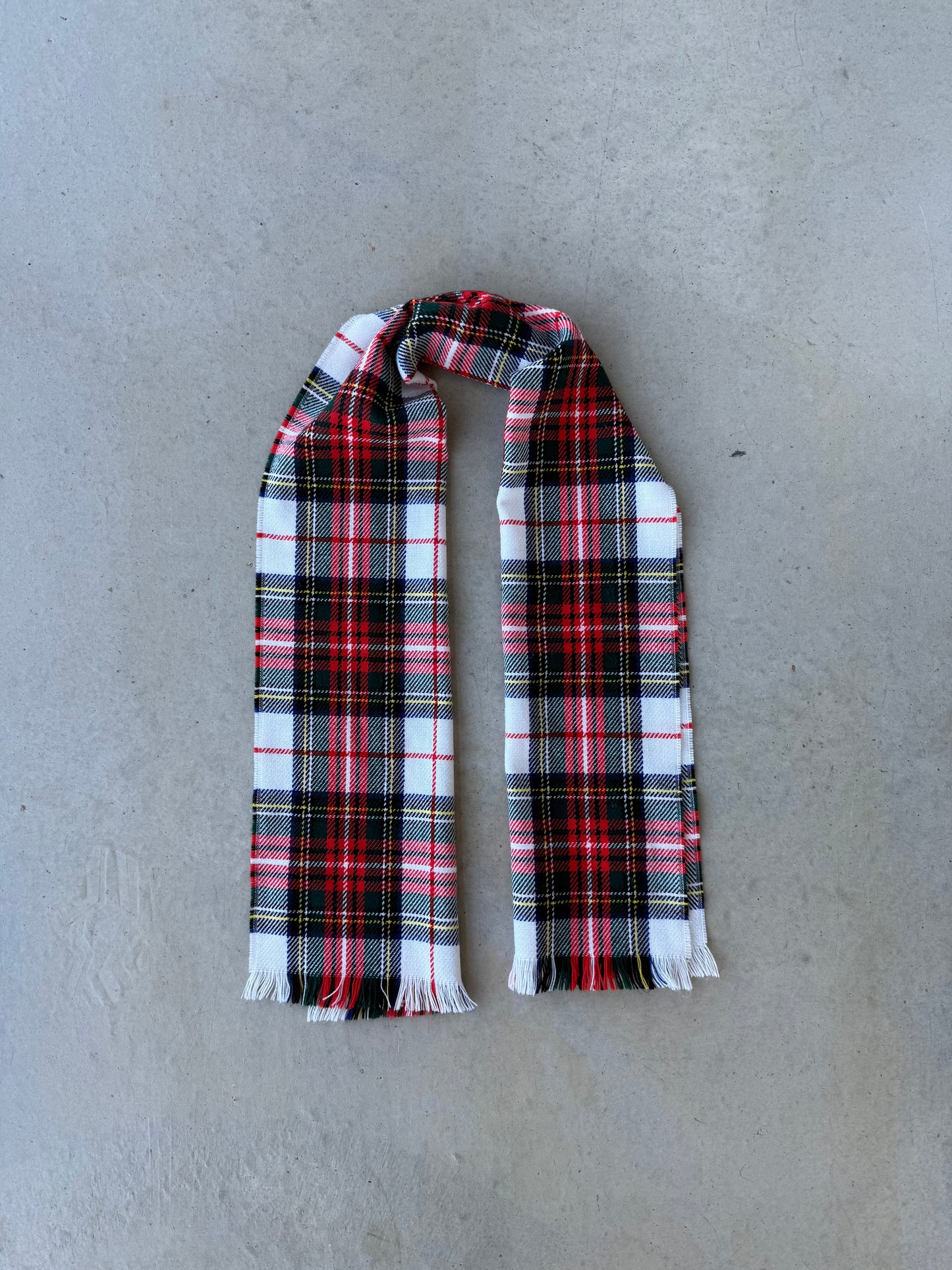 Acrylic Red Plaid Scarf