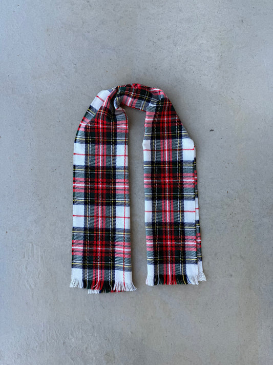 Acrylic Red Plaid Scarf