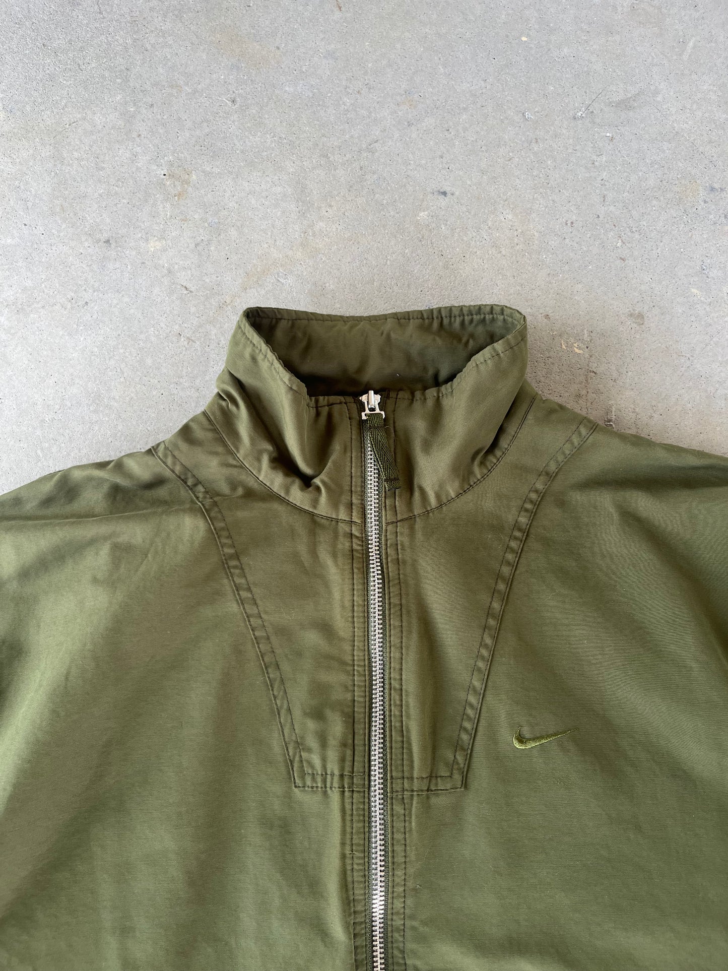 Y2K Nike Green Windbreaker Zip-Up Jacket [M]
