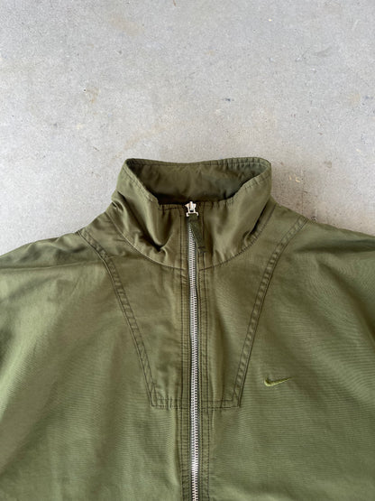 Y2K Nike Green Windbreaker Zip-Up Jacket [M]