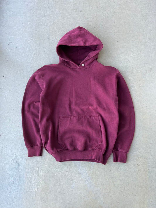 80’s Maroon Blank Hoodie [M]