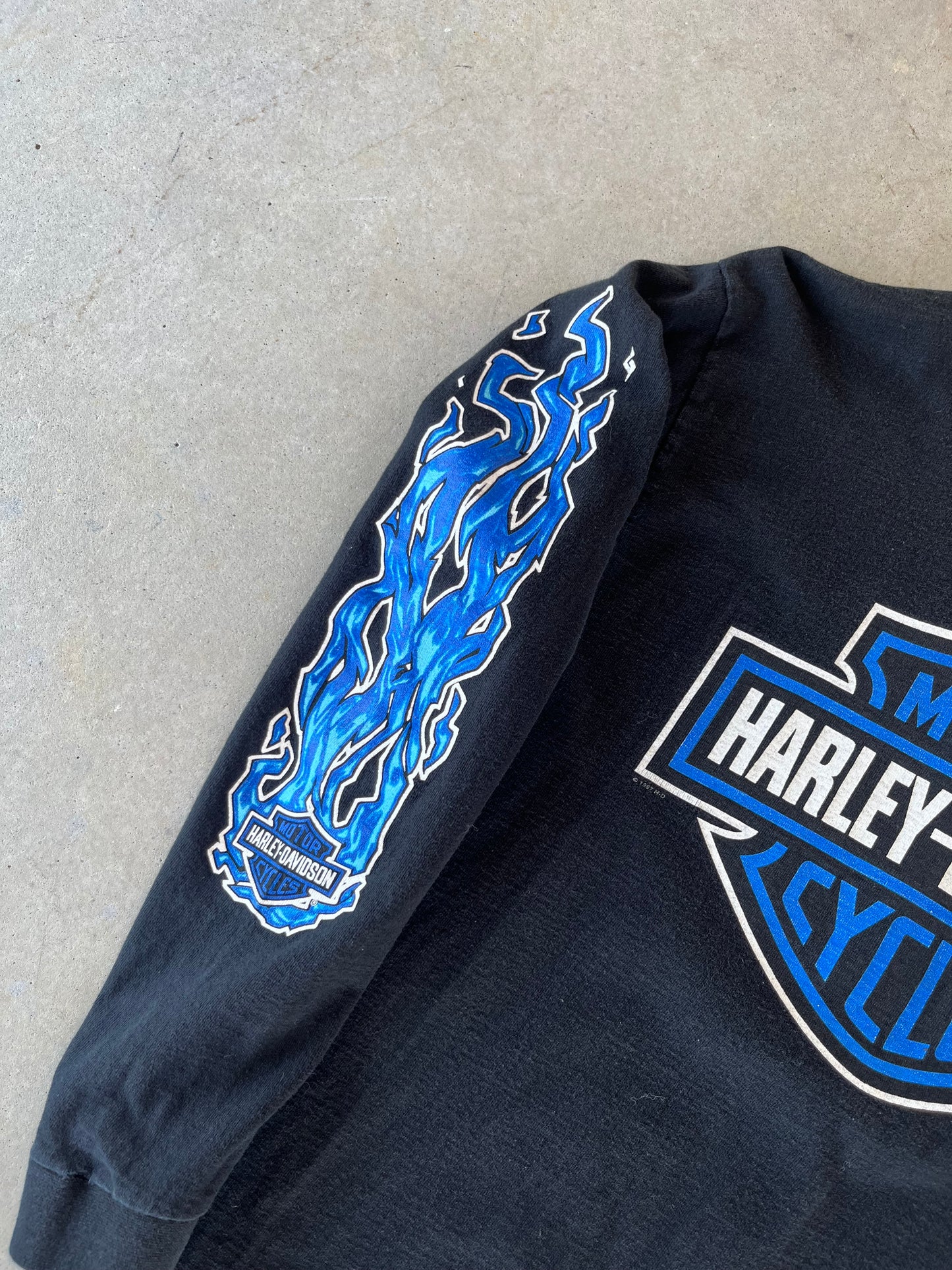 00’s Harley Davidson Australia Flame Long Sleeve [L]