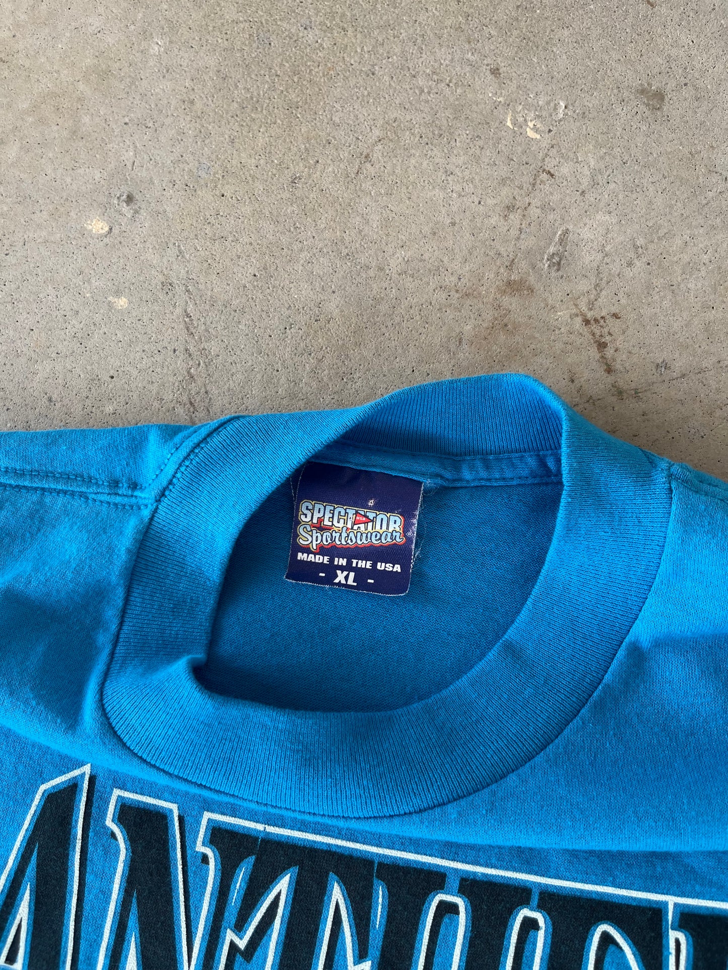 1993 Carolina Panthers Spellout T-Shirt [XL]