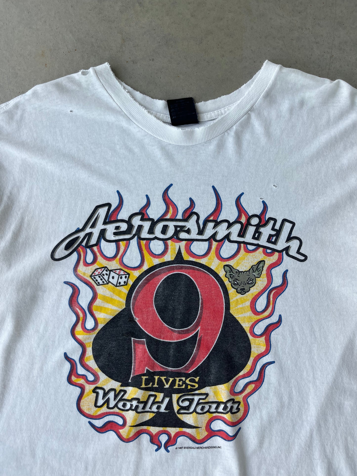 1997 Aerosmith Nine Lives Tour Band T Shirt [XL]