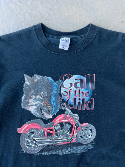 00's Call to the Wind Biker T Shirt [L]