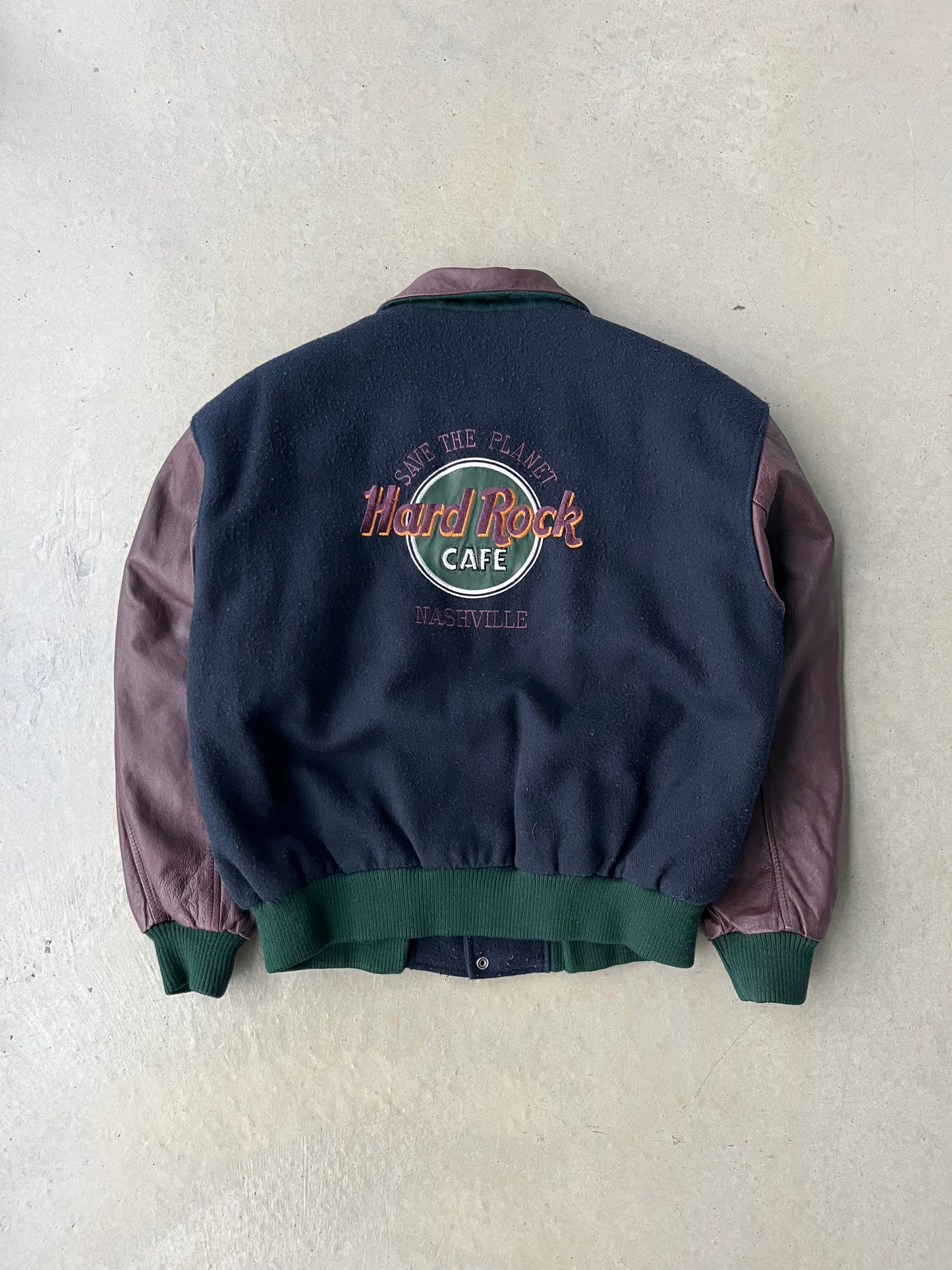 90s Hard Rock Cafe Nashville Leather Jacket [M]