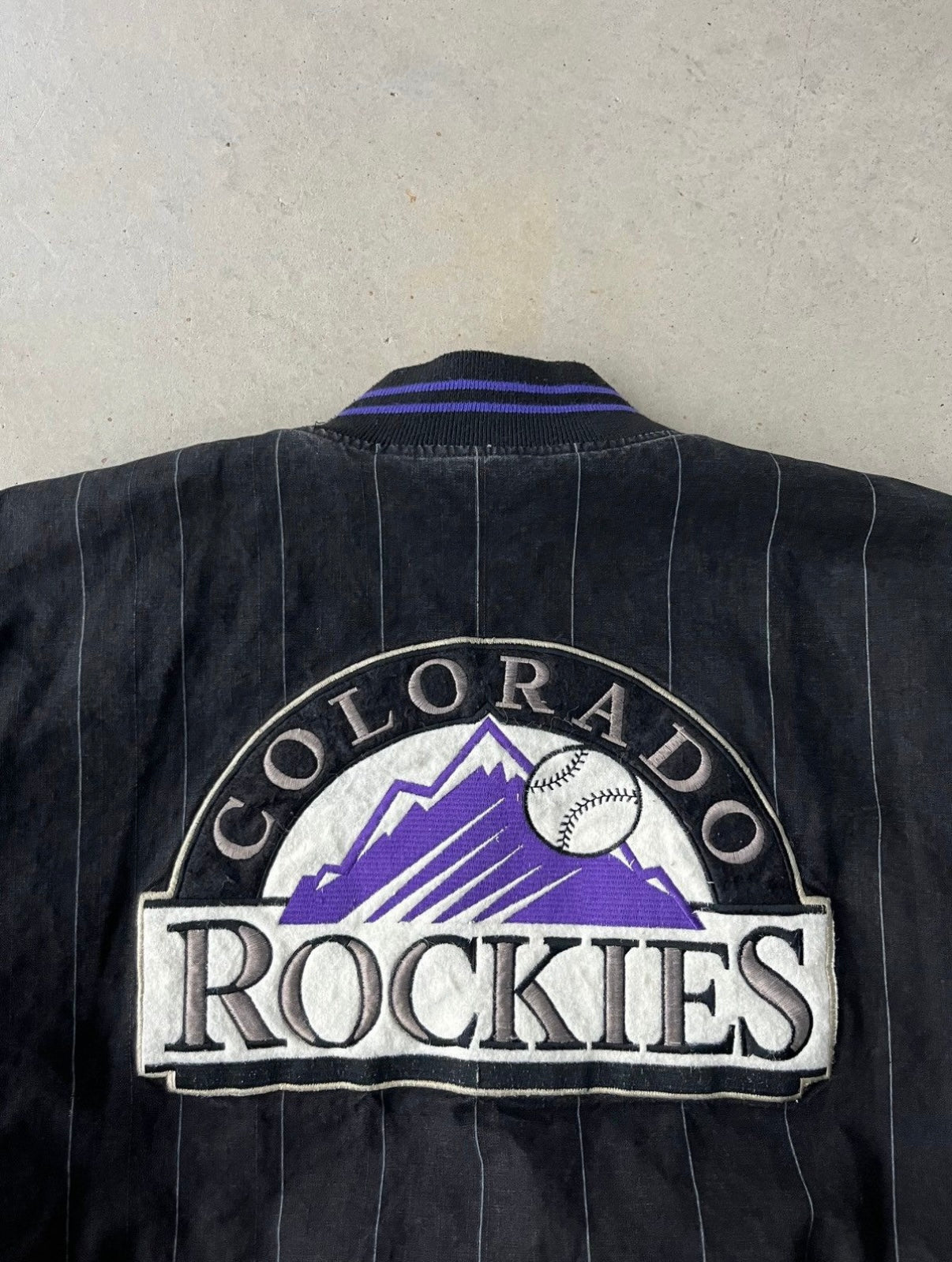 90s Colorado Rockies Mirage MLB Reversible Jacket [L]