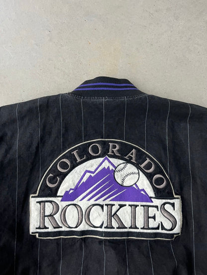 90s Colorado Rockies Mirage MLB Reversible Jacket [L]