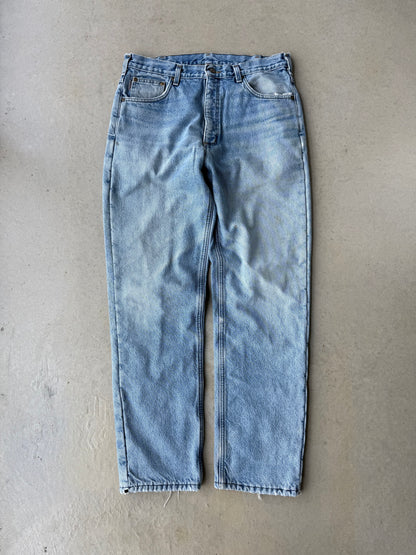 00’s Carhartt Denim Insulated Work Pants [34x32]