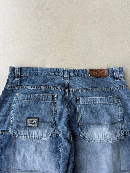 Y2K Enyce Multi Pocket Denim Baggy Pants [38x32]