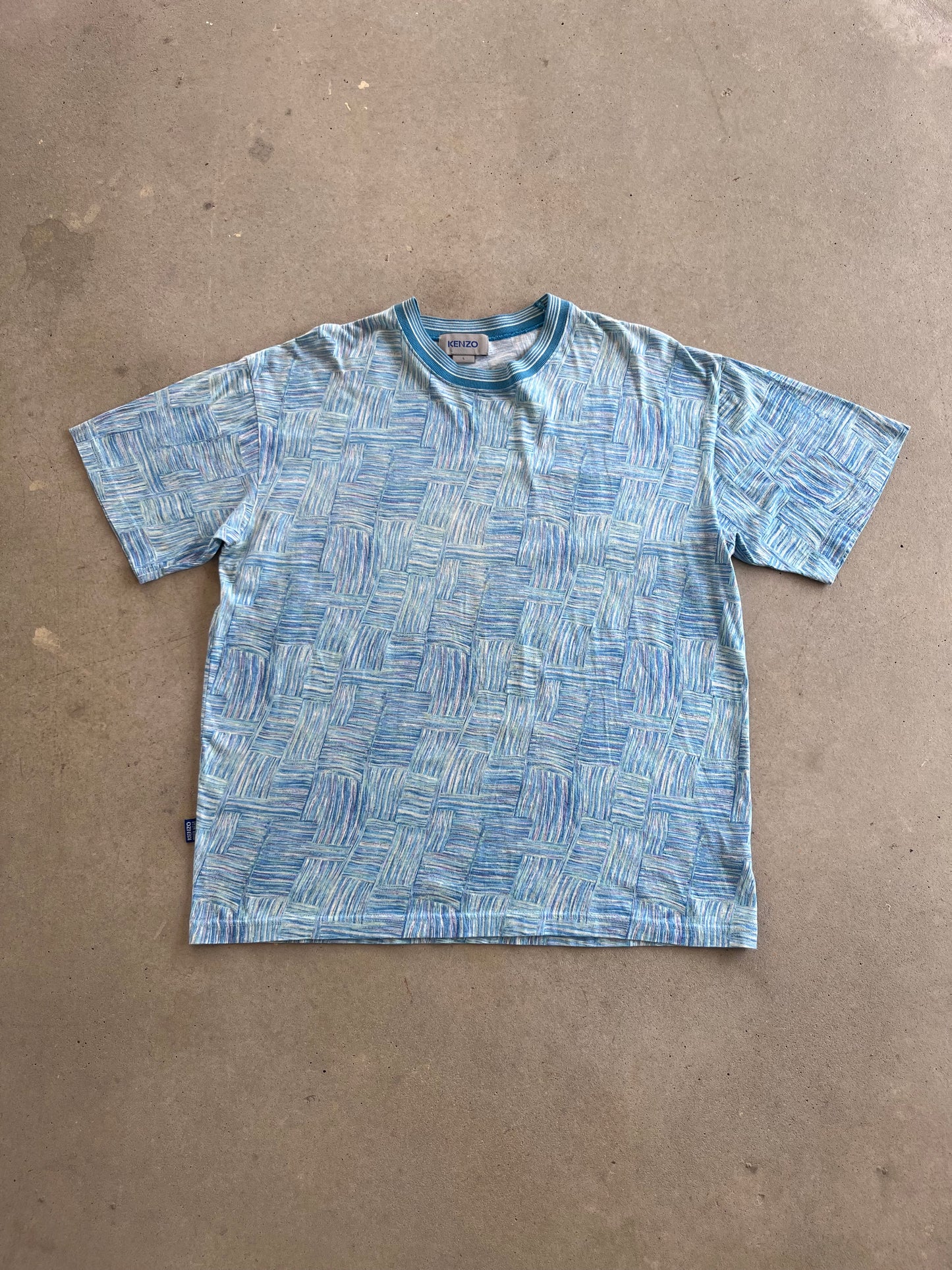 Kenzo Abstract Blue T-Shirt [L]