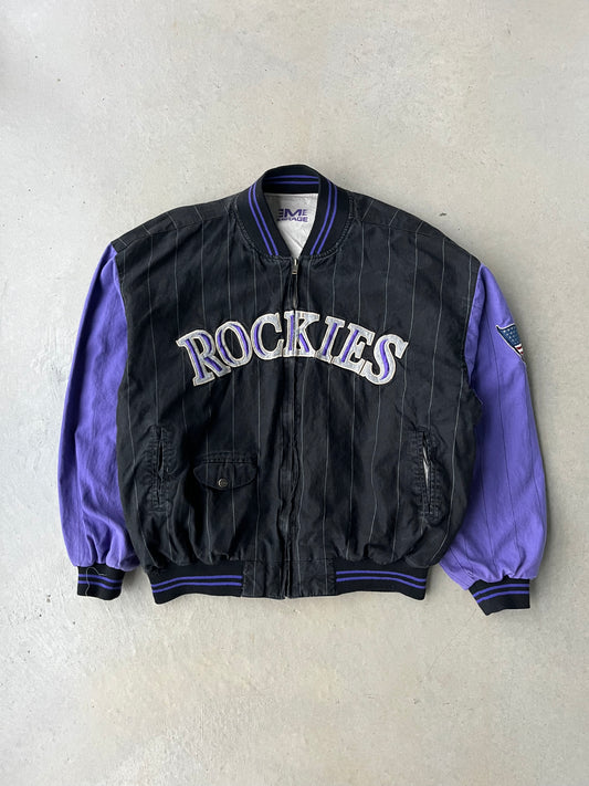 90s Colorado Rockies Mirage MLB Reversible Jacket [L]