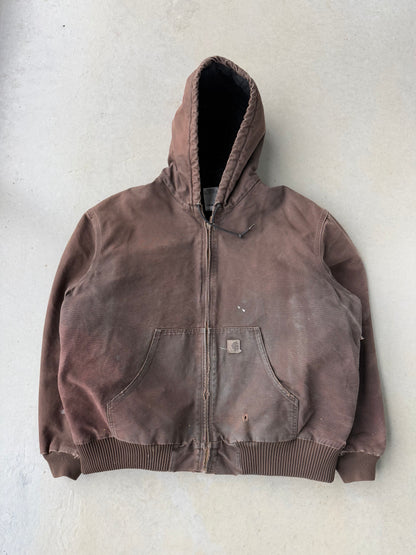 00’s Carhartt Faded Brown Work Jacket [XXL] *Broken Zipper Tab