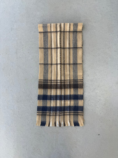 Blue & Beige Plaid Scarf