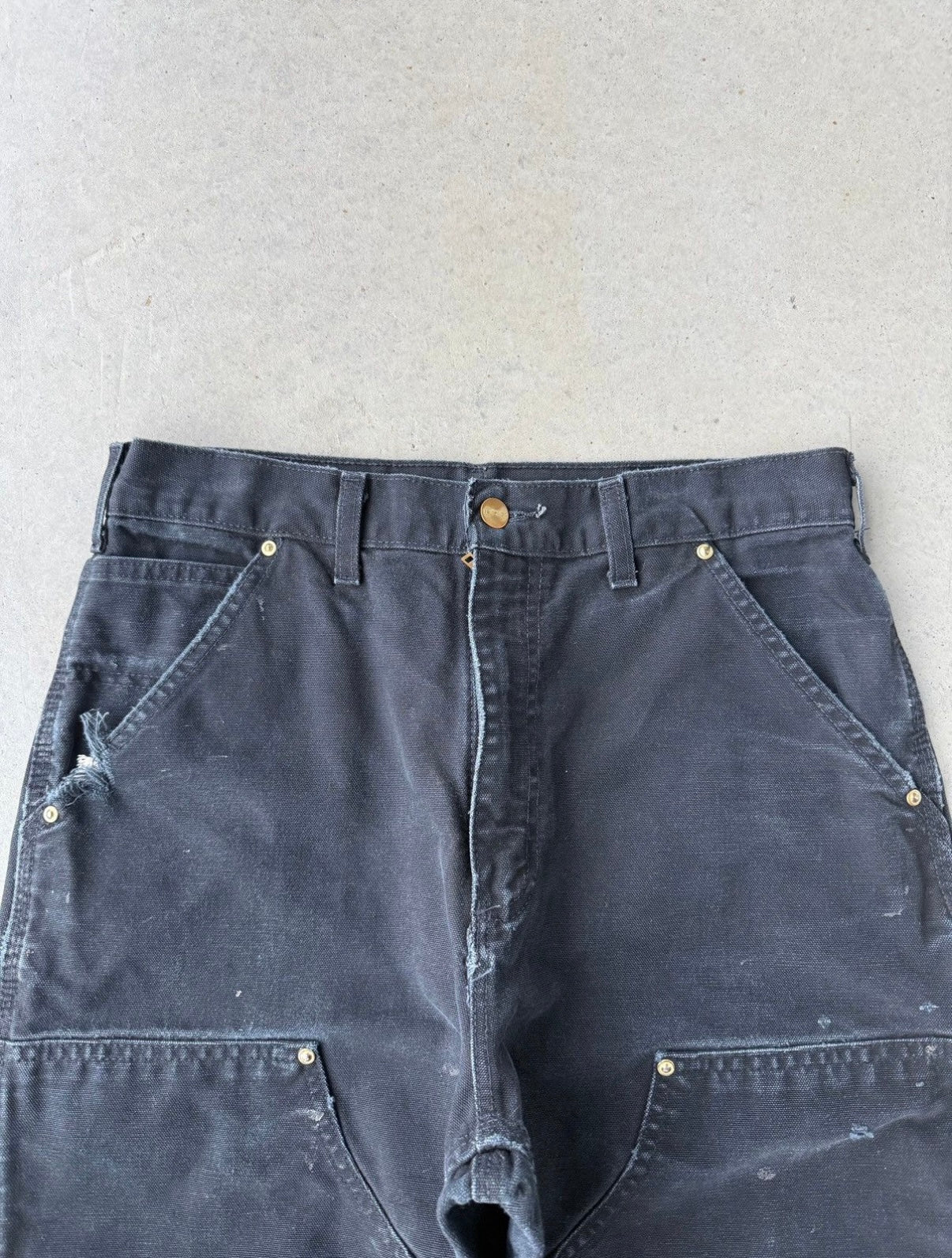 90’s Black Carhartt Double Knee Pants [31x34]