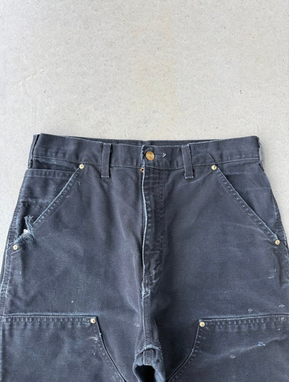 90’s Black Carhartt Double Knee Pants [31x34]
