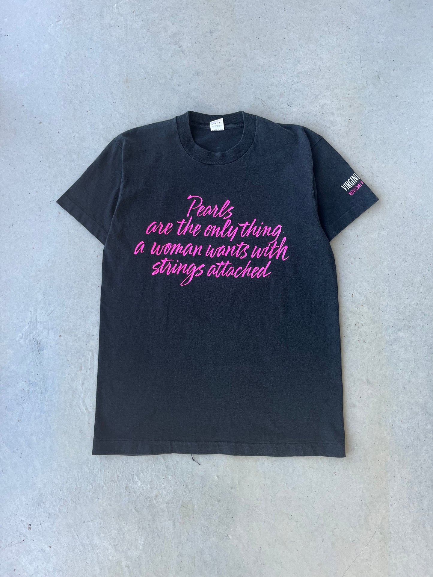 90s Funny Script T-Shirt [L]