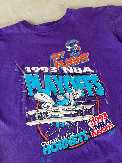 1993 Charlotte Hornets NBA Playoffs T-Shirt [M/L]
