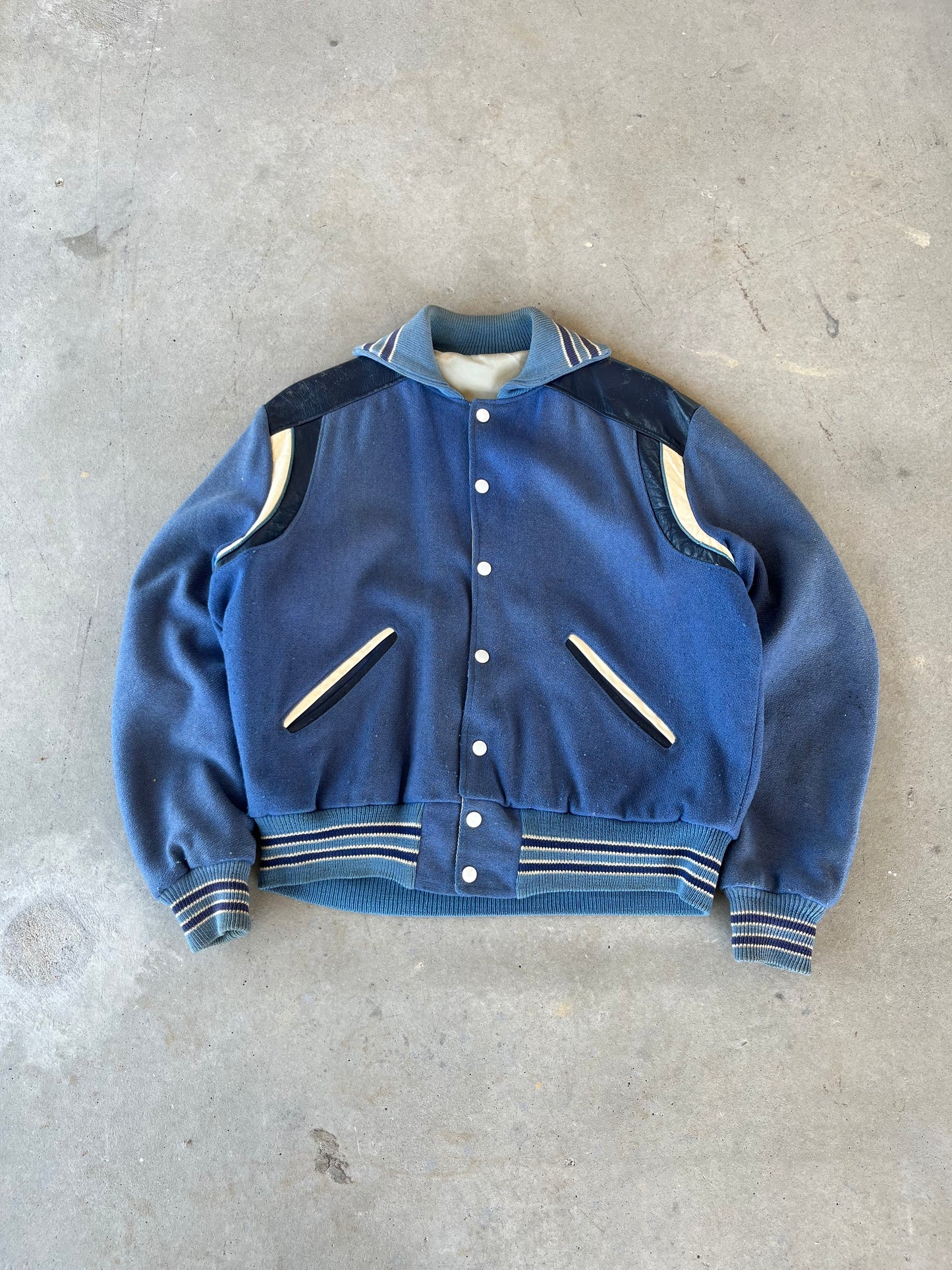 80’s University Blue Varsity Jacket [M]