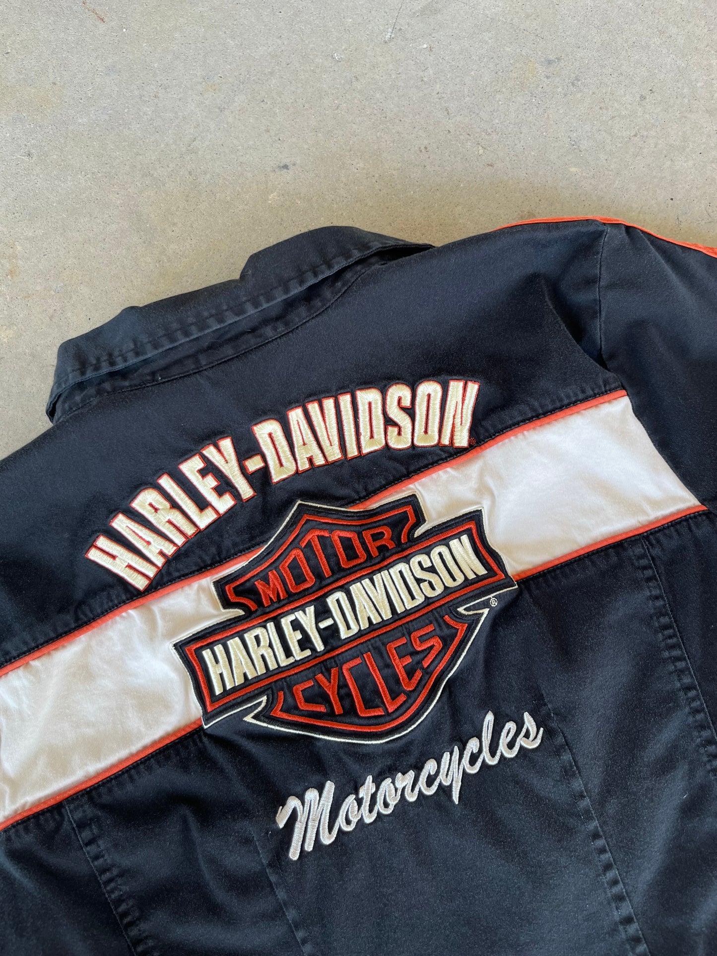 Y2K Women’s Harley Davidson Full Zip Biker Top [M]