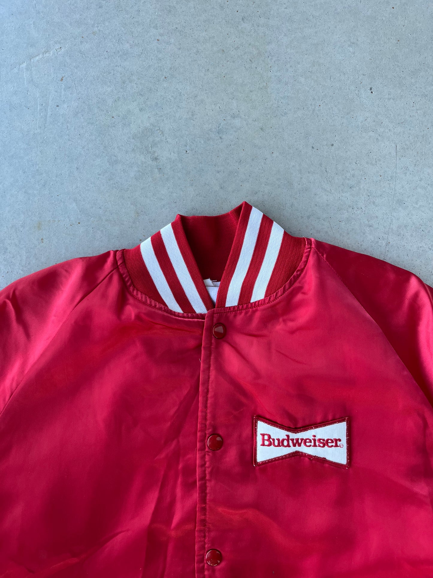 90s Budweiser Red Satin Jacket [M]