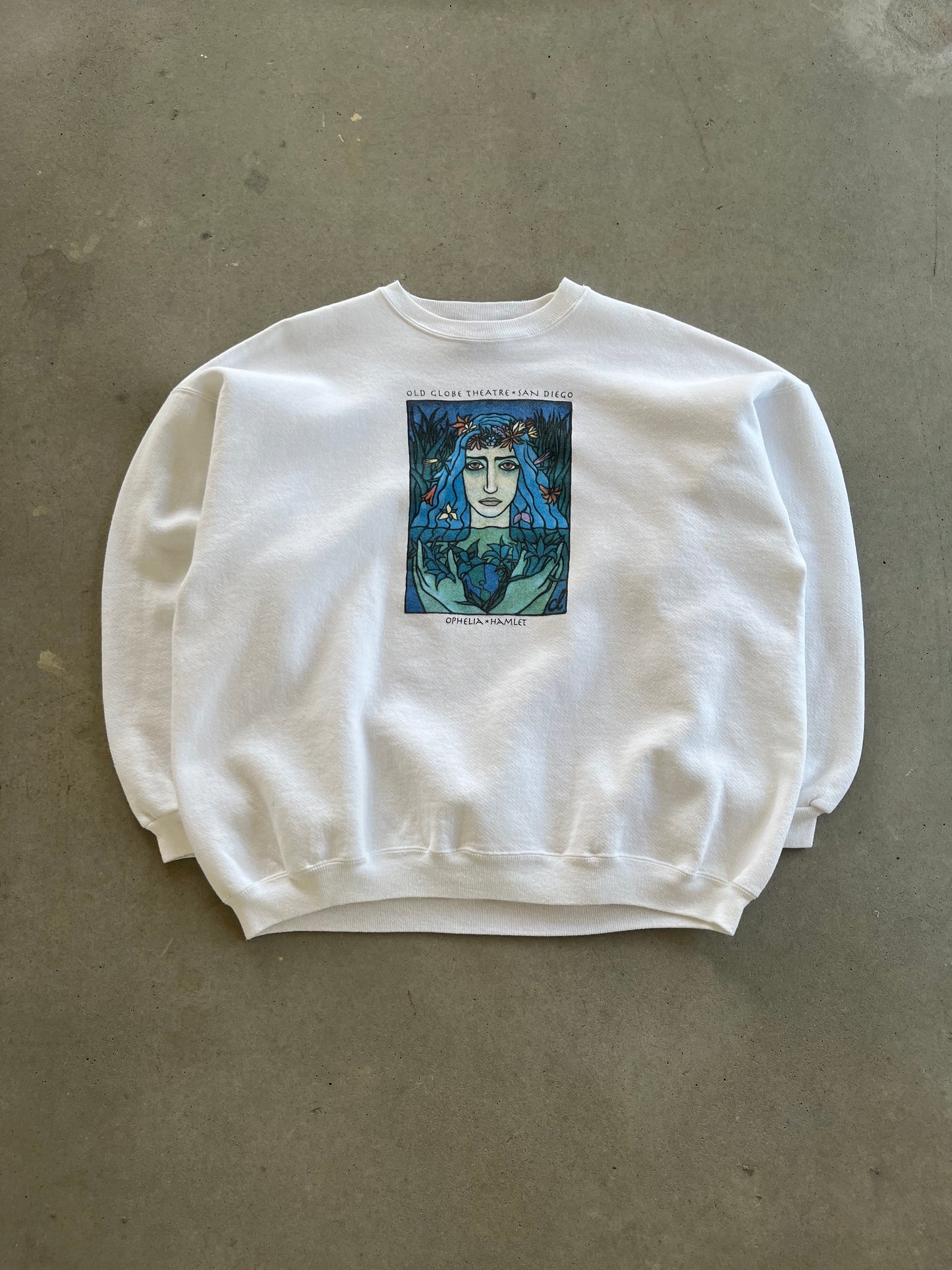 90’s Ophelia Hamlet Old Globe Theatre Art Crewneck [XL]