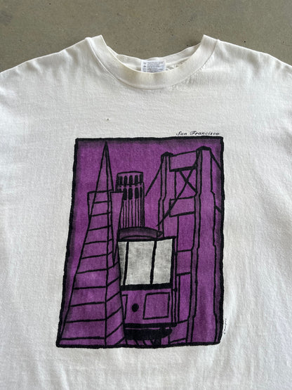 90’s San Francisco Skyline Art T-Shirt [XL]