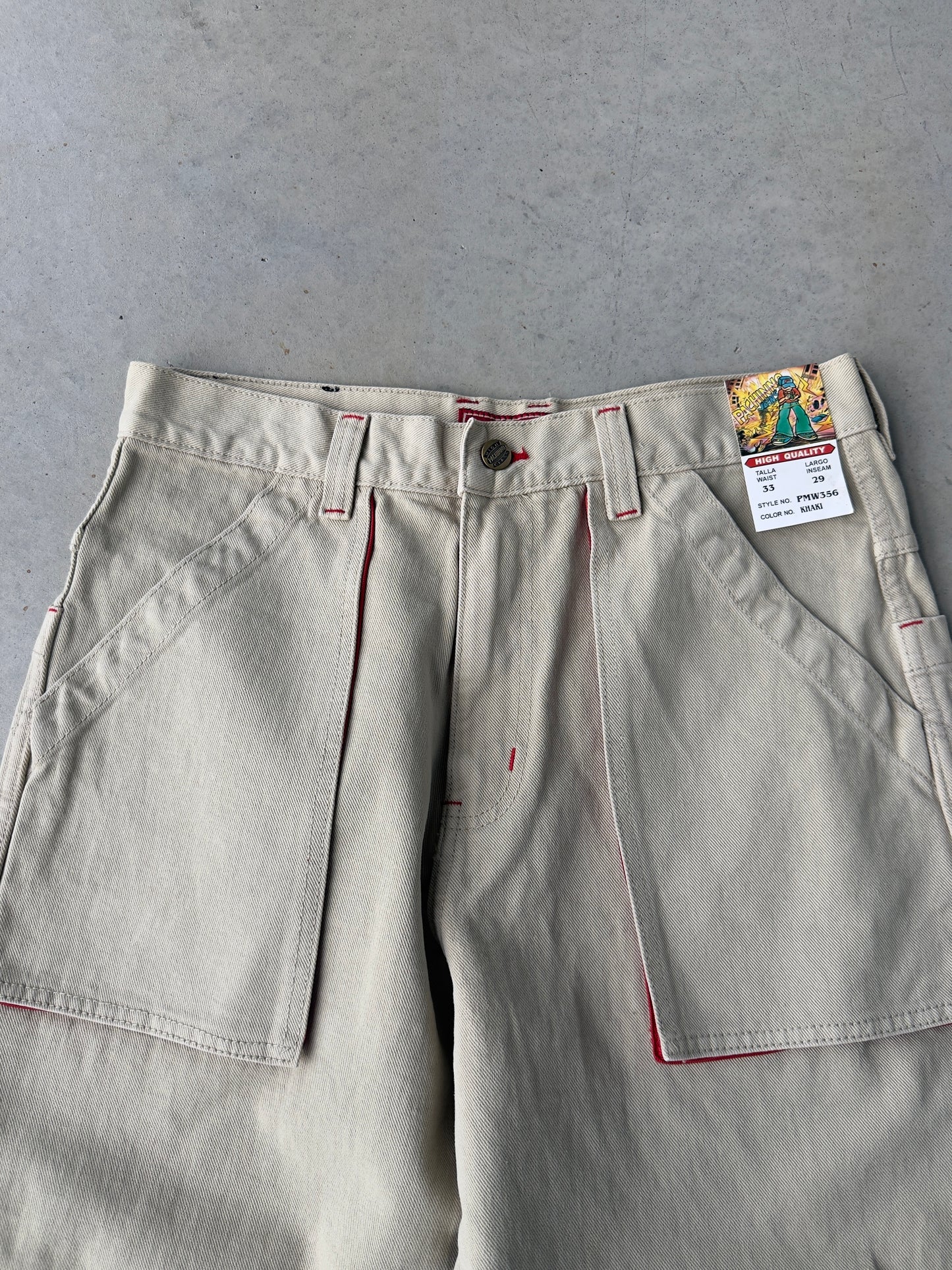 Y2K Pachinno Embroidered Wide Leg Denim Jeans [33x29]
