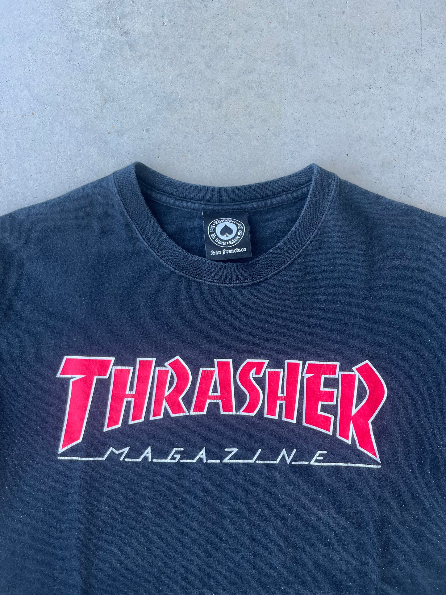 Y2K Thrasher Skateboarding T-Shirt [S]