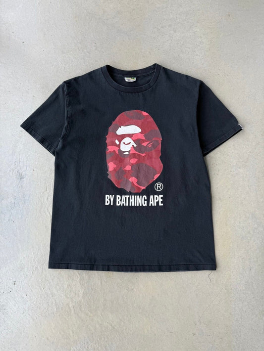 A Bathing Ape Red Bape Head T-Shirt [L]
