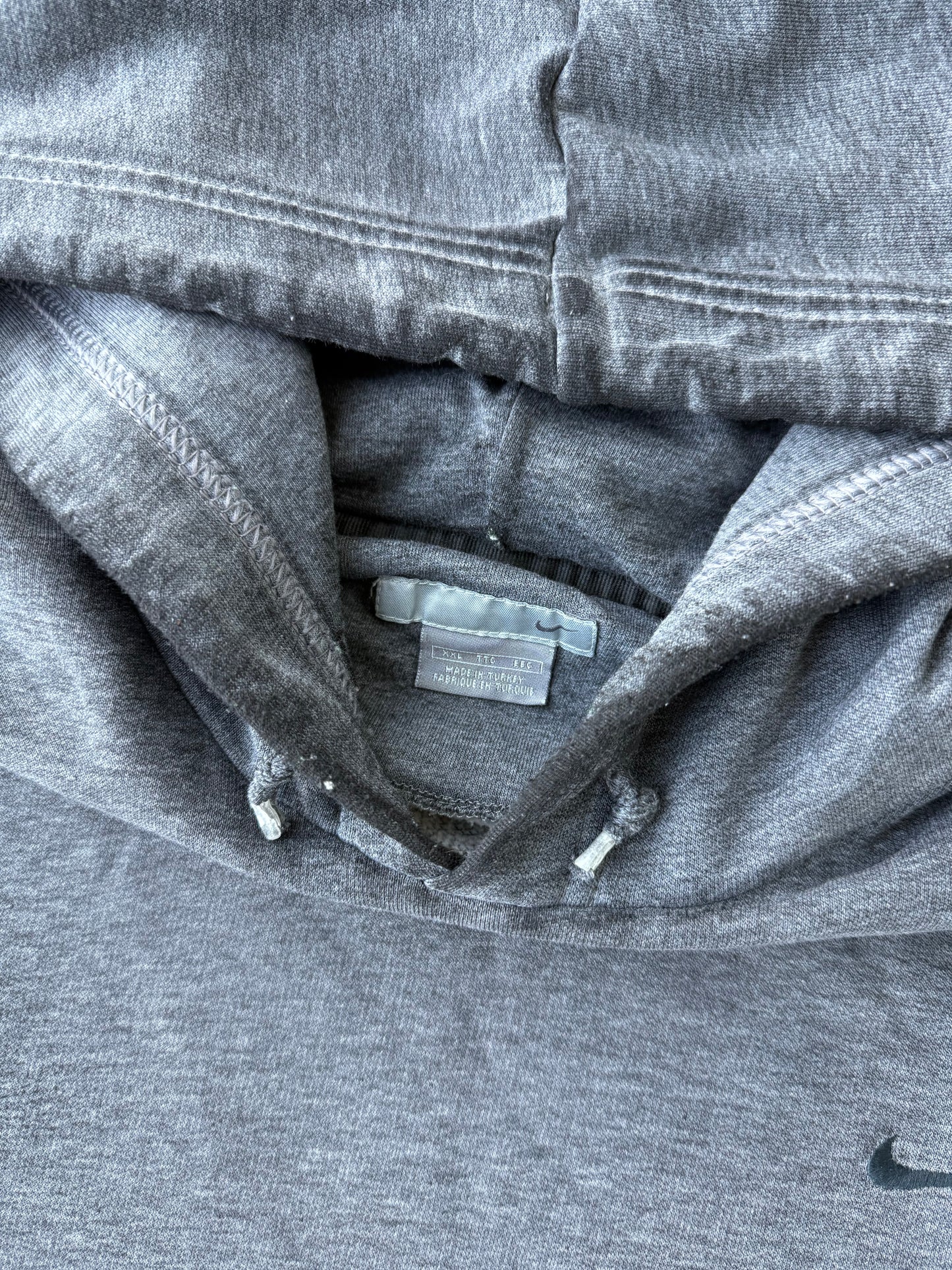00’s Faded Grey Nike Swoosh Hoodie [XL]