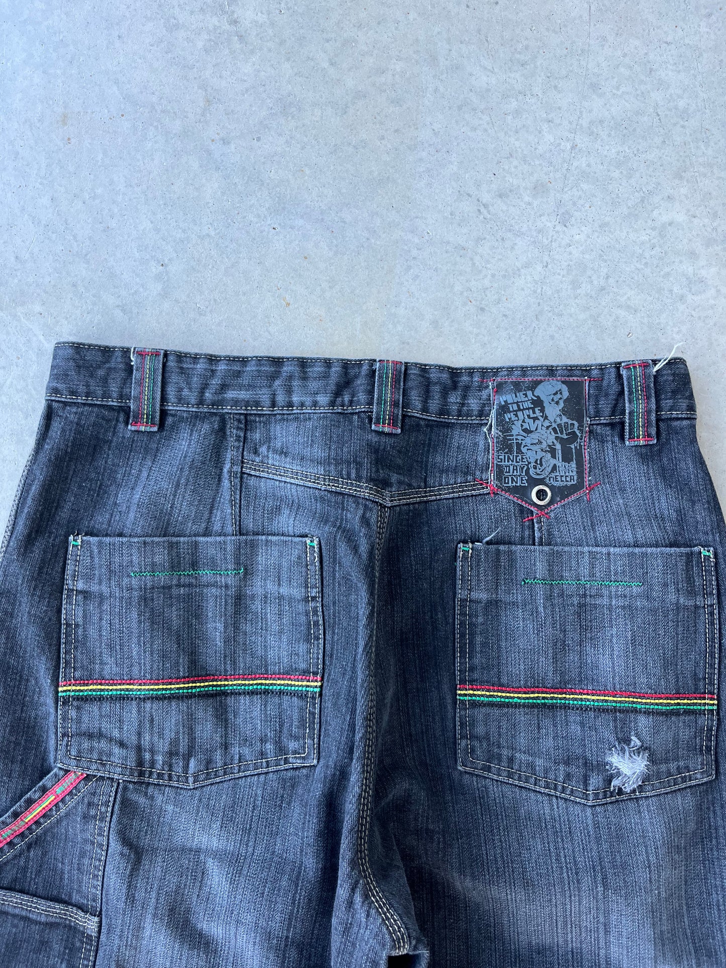 Y2K Mecca Black Baggy Shorts [36]