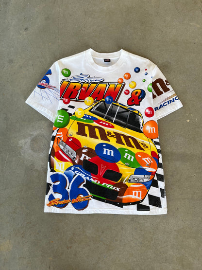 90’s Ernie Irvan M&M Nascar AOP T-Shirt [L]