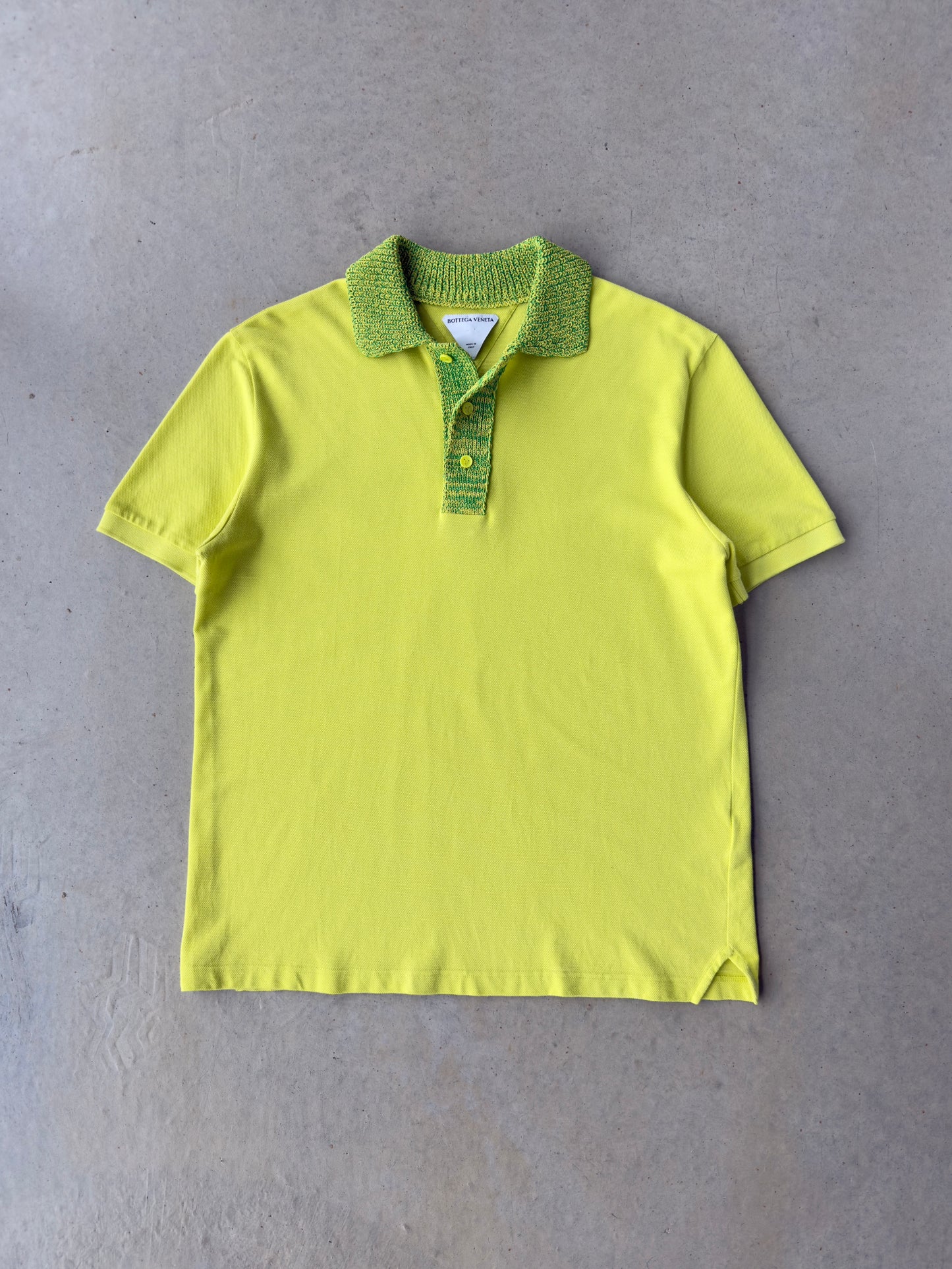 Bottega Vineta Green Knit Collar Polo Shirt [M]