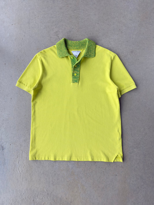Bottega Vineta Green Knit Collar Polo Shirt [M]