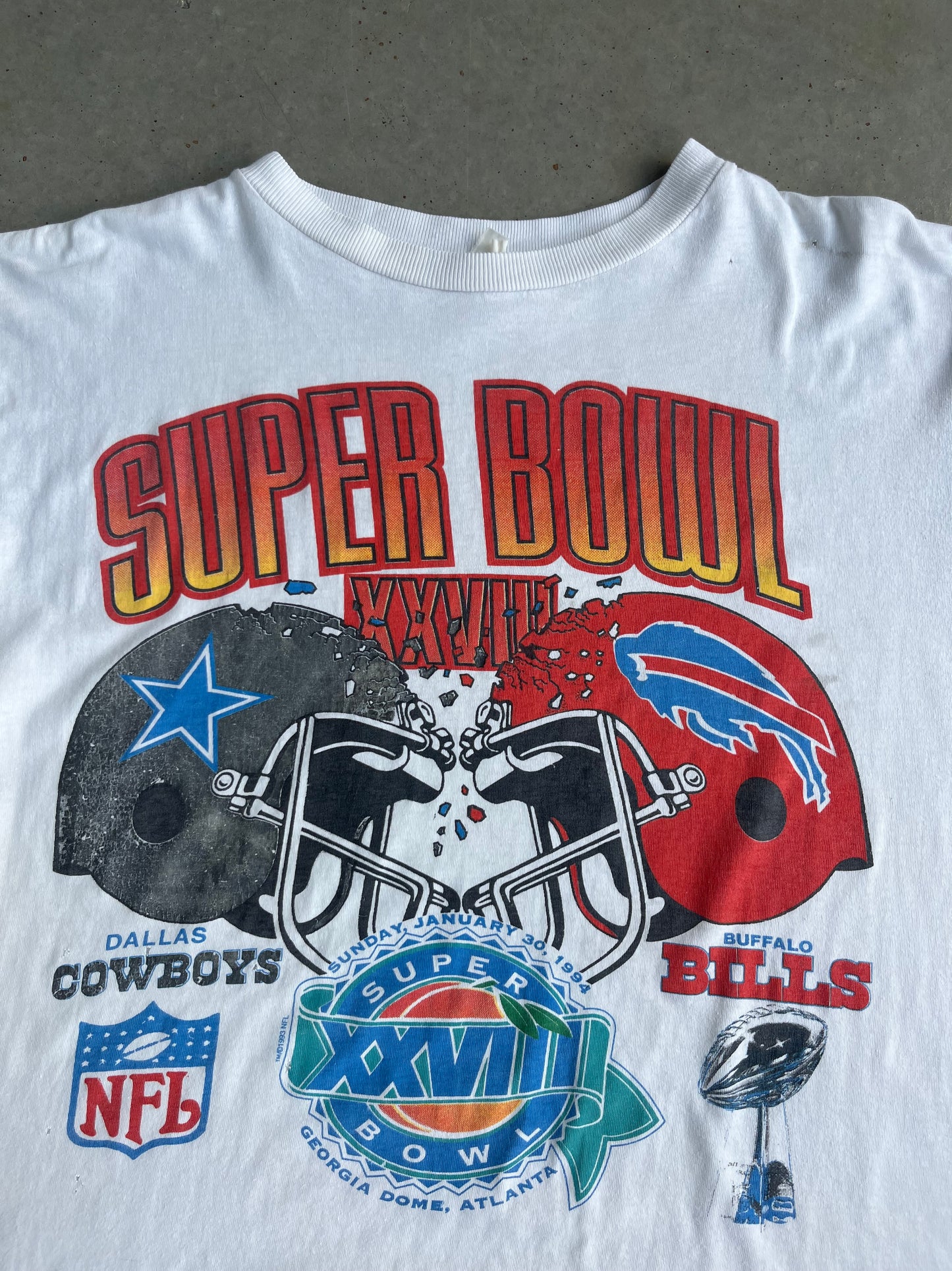 1993 Bills v. Cowboys NFL Super Bowl T Shirt [L]